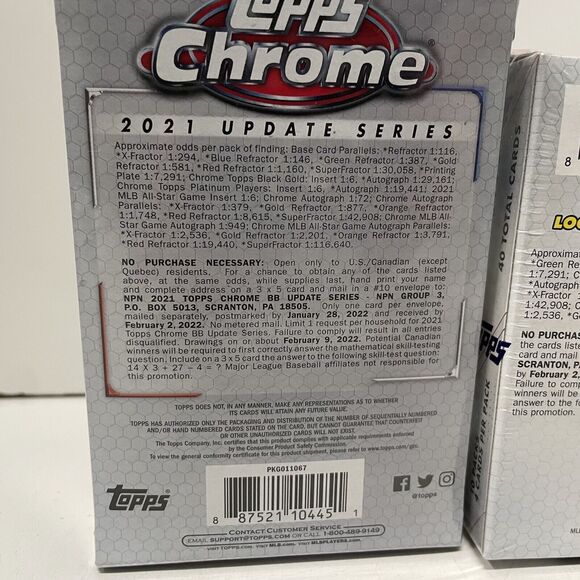 2021 Topps Chrome Update Series Baseball Mega & Hanger Box Lot Of 2 - Picture 2 of 3